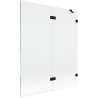 Paroi de baignoire 2 volets, droite, Mexen Lunar, 140 x 150 cm, transparent, noir - 897-140-100-70-00-P