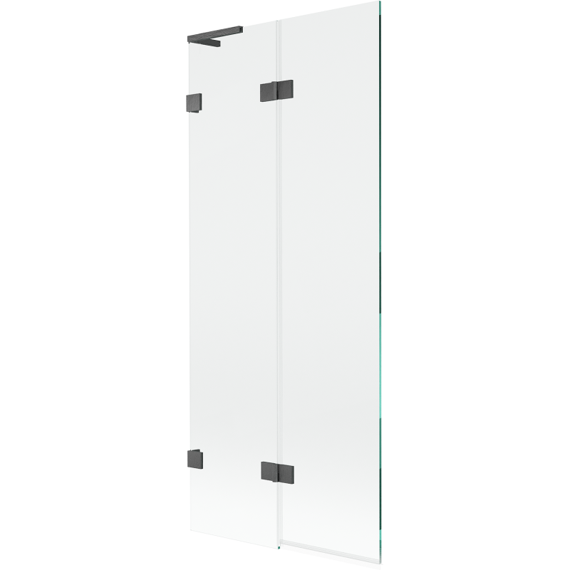 Mexen Lunar L paroi de baignoire 2 volets gauche 80 x 150 cm, transparent, gris canon brossé - 897L-080-100-66-00-L