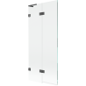 Mexen Lunar L paroi de baignoire 2 volets gauche 80 x 150 cm, transparent, gris canon brossé - 897L-080-100-66-00-L