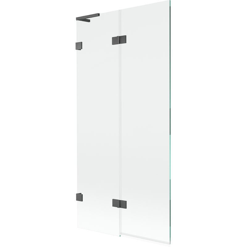 Mexen Lunar L écran de baignoire à 2 panneaux, gauche 90 x 150 cm, transparent, gris canon brossé - 897L-090-100-66-00-L