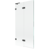 Mexen Lunar L paroi de baignoire 2 volets gauche 90 x 150 cm, transparent, gris pistolet brossé - 897L-090-100-66-00-L