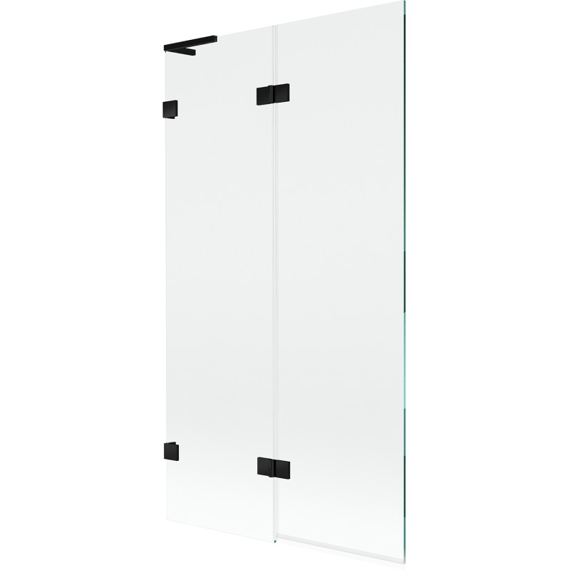 Mexen Lunar L paroi de baignoire à 2 volets gauche 100 x 150 cm, transparent, noir - 897L-100-100-70-00-L