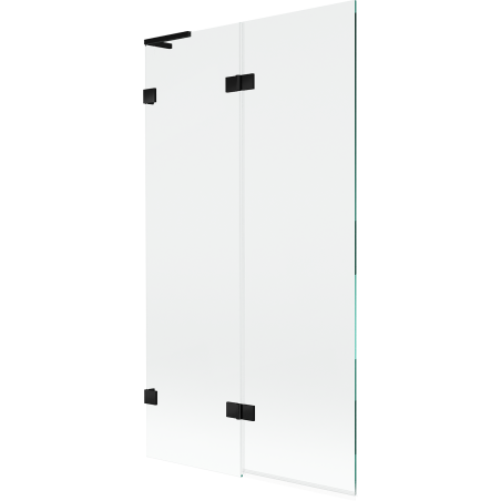 Mexen Lunar L pare-douche 2 battants gauche 100 x 150 cm, transparent, noir - 897L-100-100-70-00-L