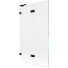 Mexen Lunar L pare-douche 2 battants gauche 100 x 150 cm, transparent, noir - 897L-100-100-70-00-L