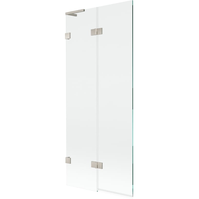 Mexen Lunar L paroi de baignoire 2 volets gauche 80 x 150 cm, transparent, nickel brossé - 897L-080-100-97-00-L