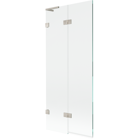 Mexen Lunar L paroi de baignoire 2 volets gauche 80 x 150 cm, transparent, nickel brossé - 897L-080-100-97-00-L