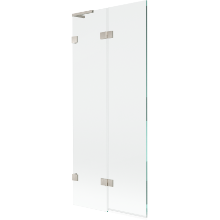Paroi de baignoire Mexen Lunar L 2 volets gauche 80 x 150 cm, transparent, nickel brossé - 897L-080-100-97-00-L