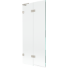 Mexen Lunar L paroi de baignoire 2 volets gauche 80 x 150 cm, transparent, nickel brossé - 897L-080-100-97-00-L