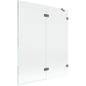 Mexen Lunar pare-baignoire 2 volets droit 140 x 150 cm, transparent, canon de pistolet - 897-140-100-95-00-P