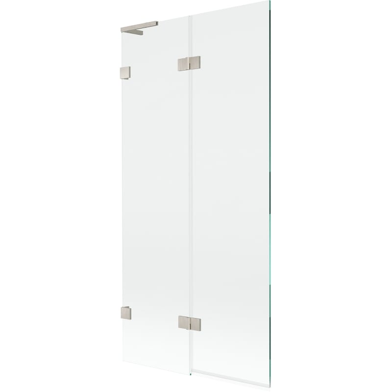Mexen Lunar L paroi de baignoire à 2 battants gauche 90 x 150 cm, transparent, nickel brossé - 897L-090-100-97-00-L