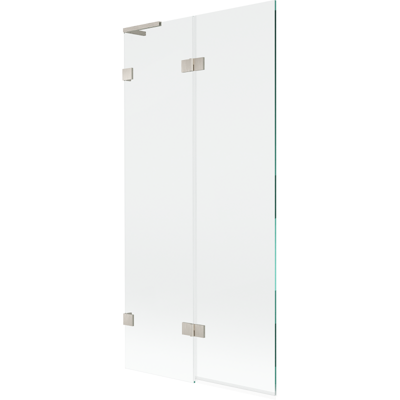 Paroi de baignoire Mexen Lunar L 2 volets gauche 90 x 150 cm, transparent, nickel brossé - 897L-090-100-97-00-L