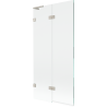 Paroi de baignoire Mexen Lunar L 2 volets gauche 90 x 150 cm, transparent, nickel brossé - 897L-090-100-97-00-L