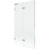 Mexen Lunar L paroi de baignoire 2 volets gauche 100 x 150 cm, transparent, nickel brossé - 897L-100-100-97-00-L