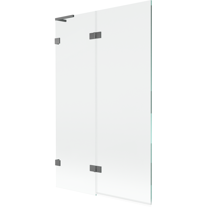 Mexen Lunar L paroi de baignoire 2 panneaux gauche 110 x 150 cm, transparent, gun metal - 897L-110-100-95-00-L