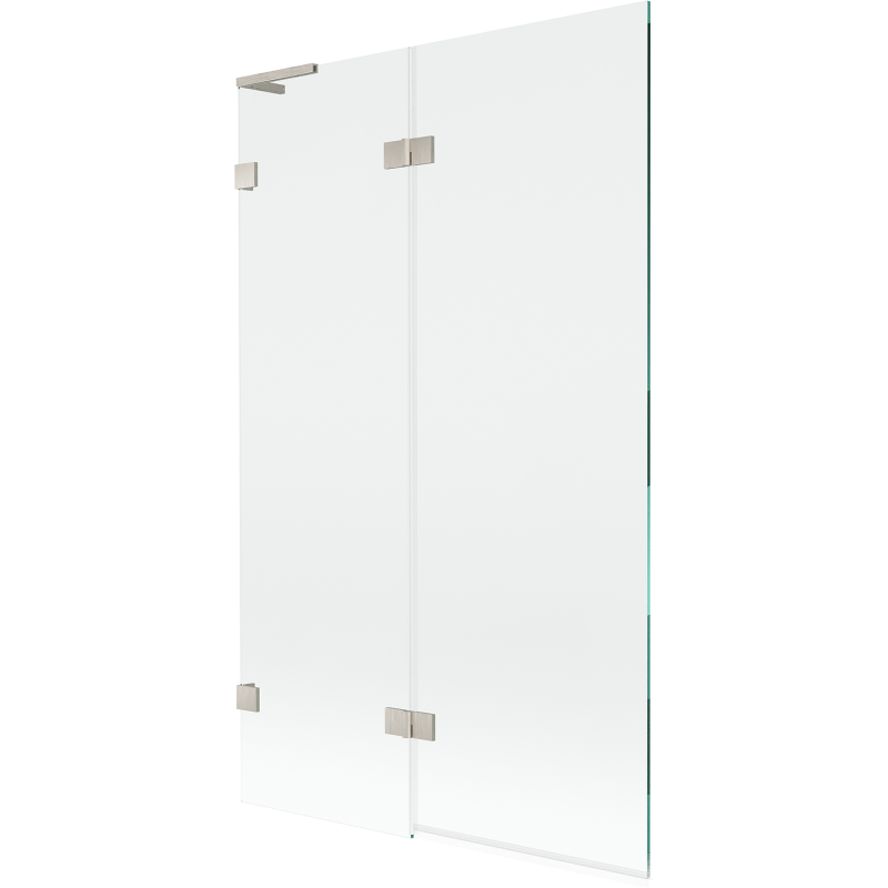 Mexen Lunar L paroi de baignoire 2 volets gauche 110 x 150 cm, transparent, nickel brossé - 897L-110-100-97-00-L