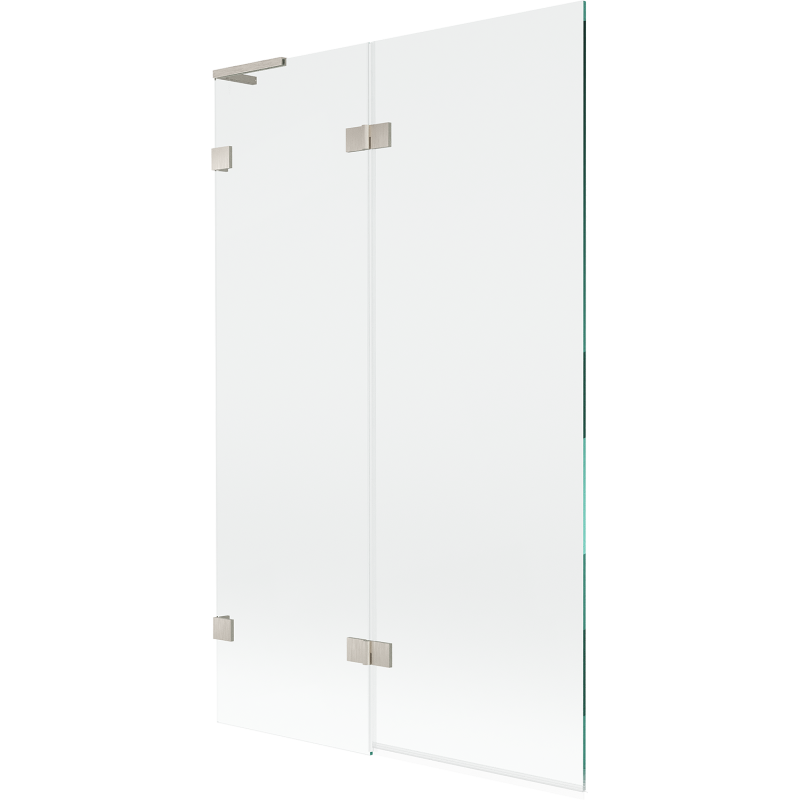 Mexen Lunar L paroi de baignoire à 2 battants à gauche 110 x 150 cm, transparent, nickel brossé - 897L-110-100-97-00-L