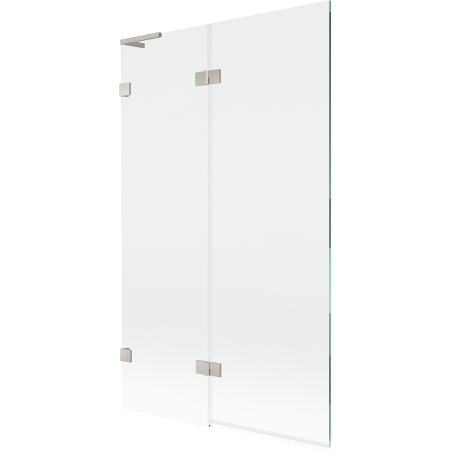 Mexen Lunar L paroi de baignoire 2 volets gauche 110 x 150 cm, transparent, nickel brossé - 897L-110-100-97-00-L