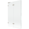 Mexen Lunar L paroi de baignoire 2 volets gauche 110 x 150 cm, transparent, nickel brossé - 897L-110-100-97-00-L