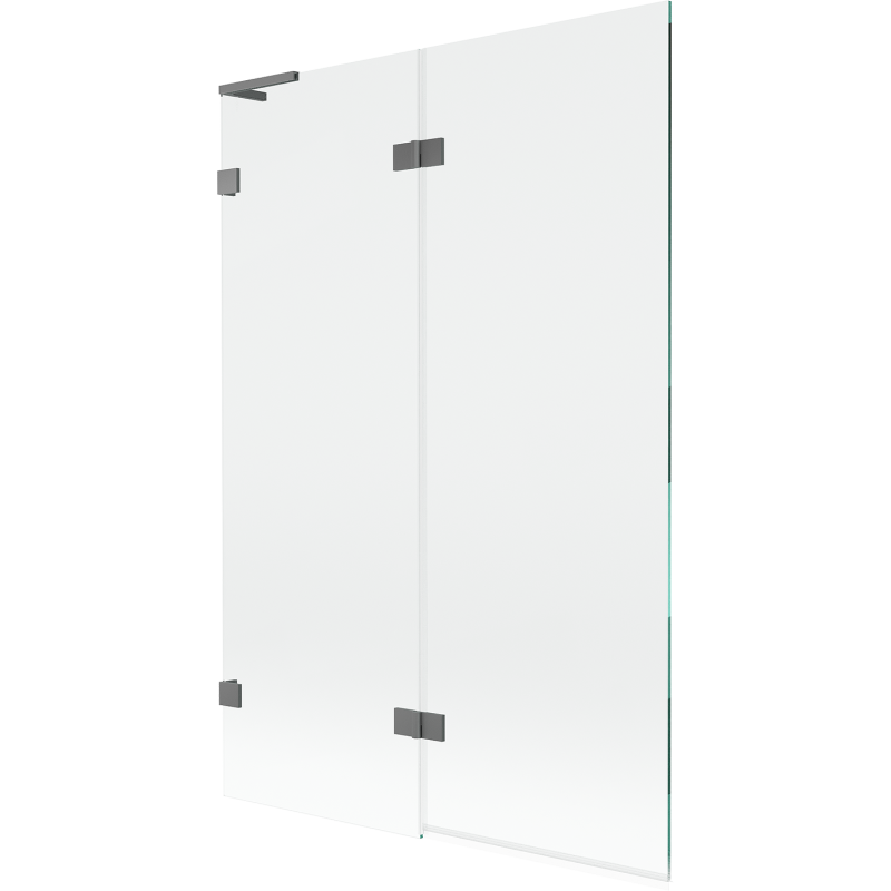 Paroi de baignoire Mexen Lunar L à 2 panneaux gauche 120 x 150 cm, transparent, gun metal - 897L-120-100-95-00-L