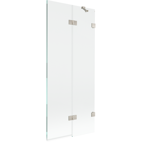 Mexen Lunar paroi de baignoire 2 volets droite 80 x 150 cm, transparent, nickel brossé - 897-080-100-97-00-P