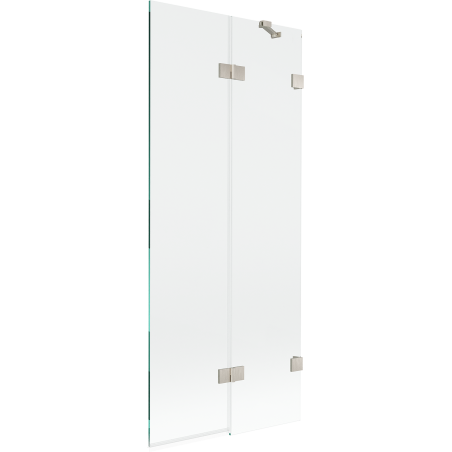Mexen Lunar paroi de douche à deux battants droite 80 x 150 cm, transparent, nickel brossé - 897-080-100-97-00-P