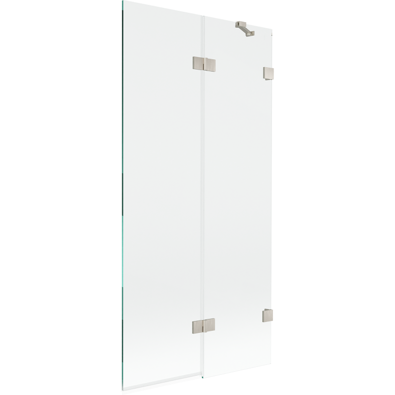 Mexen Lunar paroi de douche 2 volets droite 90 x 150 cm, transparent, nickel brossé - 897-090-100-97-00-P