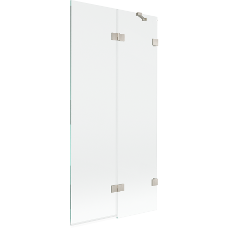 Mexen Lunar pare-douche 2 volets droit 90 x 150 cm, transparent, nickel brossé - 897-090-100-97-00-P