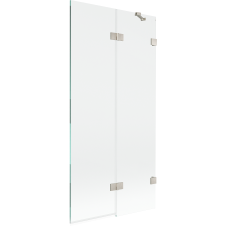 Mexen Lunar paroi de douche 2 volets droite 90 x 150 cm, transparent, nickel brossé - 897-090-100-97-00-P