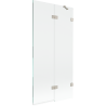 Mexen Lunar paroi de douche 2 volets droite 90 x 150 cm, transparent, nickel brossé - 897-090-100-97-00-P