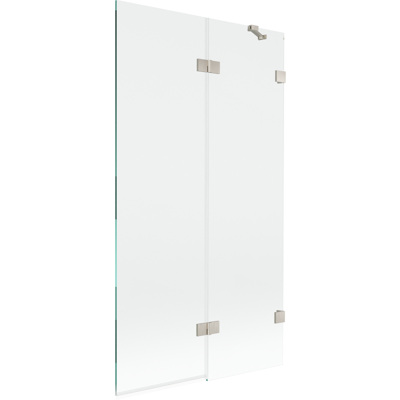 Mexen Lunar paroi de douche à deux battants, droite 100 x 150 cm, transparent, nickel brossé - 897-100-100-97-00-P