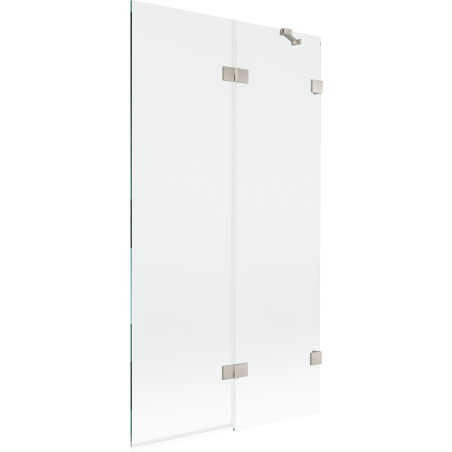 Mexen Lunar paroi de douche à deux battants, droite 100 x 150 cm, transparent, nickel brossé - 897-100-100-97-00-P