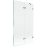 Mexen Lunar paroi de douche à deux battants, droite 100 x 150 cm, transparent, nickel brossé - 897-100-100-97-00-P