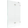 Mexen Lunar paroi de douche 2 volets droite 110 x 150 cm, transparent, nickel brossé - 897-110-100-97-00-P