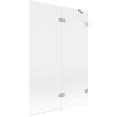 Mexen Lunar paroi de baignoire à 2 volets droit 120 x 150 cm, transparent, nickel brossé - 897-120-100-97-00-P