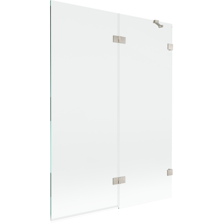 Mexen Lunar paroi de douche 2 volets droit 130 x 150 cm, transparent, nickel brossé - 897-130-100-97-00-P