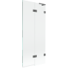 Mexen Lunar L paroi de baignoire 2 volets droite 80 x 150 cm, transparent, métal canon - 897L-080-100-95-00-P
