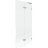 Mexen Lunar L paroi de baignoire 2 battants droite 80 x 150 cm, transparent, nickel brossé - 897L-080-100-97-00-P