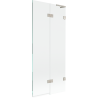 Mexen Lunar L paroi de baignoire à deux volets droite 80 x 150 cm, transparent, nickel brossé - 897L-080-100-97-00-P