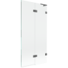 Mexen Lunar L paroi de baignoire à 2 panneaux droit 90 x 150 cm, transparent, gun metal - 897L-090-100-95-00-P