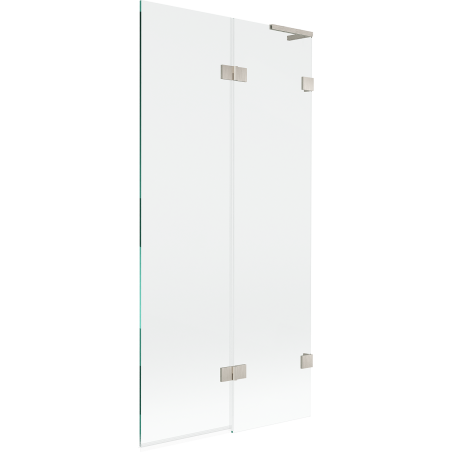 Mexen Lunar L pare-baignoire à 2 panneaux droite 90 x 150 cm, transparent, nickel brossé - 897L-090-100-97-00-P