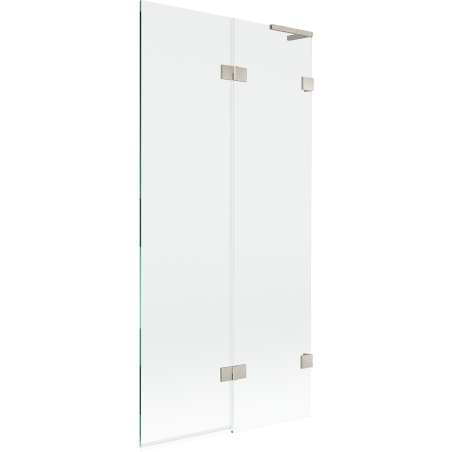 Paroie de baignoire Mexen Lunar L 2 battants droit 90 x 150 cm, transparent, nickel brossé - 897L-090-100-97-00-P