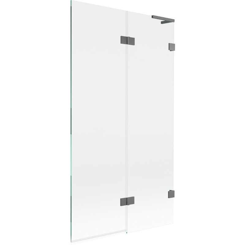 Mexen Lunar L paroi de baignoire 2 volets droit 100 x 150 cm, transparent, métal canon - 897L-100-100-95-00-P