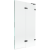 Mexen Lunar L pare-baignoire 2 volets droit 100 x 150 cm, transparent, métal gun - 897L-100-100-95-00-P
