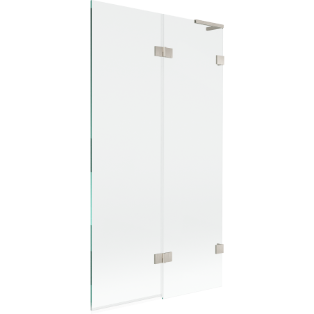 Mexen Lunar L paroi de baignoire à 2 volets, côté droit, 100 x 150 cm, transparent, nickel brossé - 897L-100-100-97-00-P