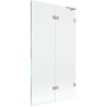 Paroi de baignoire Mexen Lunar L 2 volets droit 100 x 150 cm, transparent, nickel brossé - 897L-100-100-97-00-P