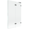 Mexen Lunar L paroi de baignoire 2 volets, droit 110 x 150 cm, transparent, gun metal - 897L-110-100-95-00-P