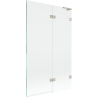 Mexen Lunar L paroi de baignoire à 2 volets droit 110 x 150 cm, transparent, nickel brossé - 897L-110-100-97-00-P