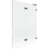Mexen Lunar L pare-baignoire 2 volets droit 120 x 150 cm, transparent, métal canon - 897L-120-100-95-00-P
