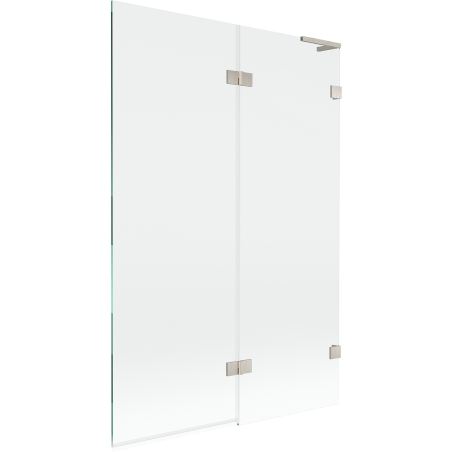 Mexen Lunar L paroi de baignoire 2 volets droite 120 x 150 cm, transparent, nickel brossé - 897L-120-100-97-00-P