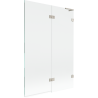 Mexen Lunar L paroi de baignoire 2 volets droite 120 x 150 cm, transparent, nickel brossé - 897L-120-100-97-00-P